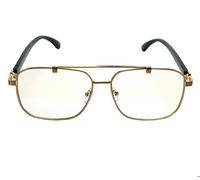 MATT Lunettes VUE Homme & Femme Pilote Rectangle Aviateur Pilote Luxury Doré Or Noir Métal Transparent Gold Luxury