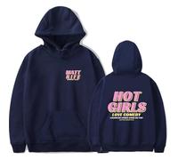 Matt Rife Merch Sweat à capuche à manches longues unisexe avec inscription « Love Comedy Club », bleu marine, 4XL