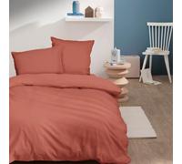 MATT & ROSE Housse de Couette Coton LAVÉ Unie 100% Coton | Terre cuite | 140x200 cm | Chambre enfant, lit 1 place | Coton lavé doux au toucher | Fermeture boutons | Certifié Oeko-Tex