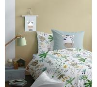 Parure de lit imprimée 100% coton, jino blanc 140X200 63X63
