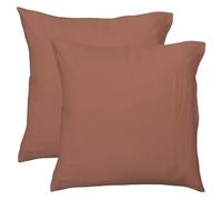MATT & ROSE Lot de 2 taies d'oreiller Gaze DE Coton Unies 100% Coton