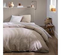 MATT & ROSE Parure de Lit 220x240 cm Tendance CÉRAMIQUE Imprimée Réversible | 100% Coton | Oeko-Tex | Housse de Couette 220x240 cm + 2 Taies d'oreiller 65x65 cm | Argile