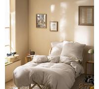Parure de lit unie en coton, gaze de coton naturel 140X200 63X63