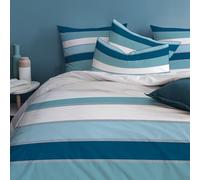 Parure de lit imprimée 100% coton, tendance océane bleu 140X200 63X63