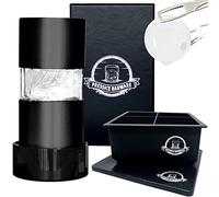 Matte Black Pressice Barware Ice Ball Press - Effortlessly Make Giant Ice Balls - Includes Matte Black Ice Press and Ice M...