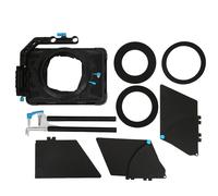 Matte box à drapeaux réglables pour la cinématographie, tiges de rail de 15 mm compatibles avec les porte-filtres rotatifs, fixation par clip,