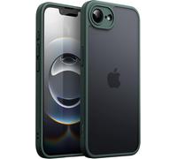 Matte Case For Iphone 16e 6.1 Inch 2025, Military Grade Shockproof Protection Against Drops, Translucent Frosted Back Cover, Anti-Fingerprint (Dark Green)
