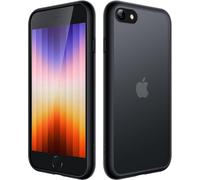 Matte Case For Iphone Se 3/2 (2022/2020), Iphone 8/7, 4.7 Inch, Military Grade Shockproof Protection, Translucent Frosted Back Cover, Anti-Fingerprint (Black)