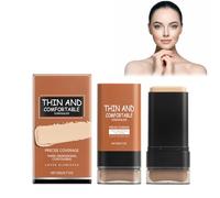 Matte Foundation Stick Crème Correcteur en Bâton, Fond De Teint Couverture Avec Pinceau, Bâton de Fond de Teint, Fond De Teint Tenue pour un Fini Naturel Longue Durée Imperméable (Ivoire, 20 g)