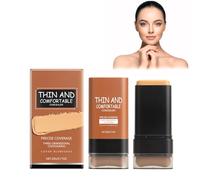 Matte Foundation Stick Crème Correcteur en Bâton, Fond De Teint Couverture Avec Pinceau, Bâton de Fond de Teint, Fond De Teint Tenue pour un Fini Naturel Longue Durée Imperméable (Blé, 20 g)