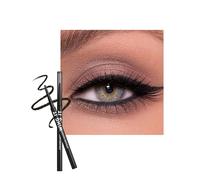 Matte Gel Crayon Yeux, Eye Liner Noir Waterproof, Longue Tenue Lisse Eyeliner, Mécanisme Rétractable Pointe Biseautée, Anti-Tache Hautement Pigmenté Application Facile Eyeliners, Maquillage Femme-01