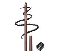 Matte Gel Crayon Yeux, Eye Liner Pen Noir Waterproof Long Lasting, Résistant aux Taches Eyeliner, Highly Pigmented Smooth Crème Texture Stylo Eye Liner, avec Taille Crayon Maquillage Cadeau Femme-01