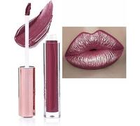 Matte Glitter Lipstick Metallic Pearl Lip Gloss Waterproof Lasting, Glitter Lip Gloss, Non-Stick Cup Lip Tint,diamond cup (Colour :F)