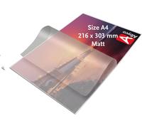 Matte Laminating Pouches-Matte Laminator Pouches A4 (216 X 303 Mm)-Thickness 2 X 80 (160) Microns,Glossy-Pack Of 100-Plastic Sheet-Laminator Sheet A4
