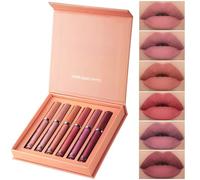 Matte Liquid Lipstick Set - 6 Colors A/B Collection,Instant Fusion Embrace the 2-in-1 Charm,Moisturizing Lip Gloss Kit,Non-Fading,Non-Drying (A)