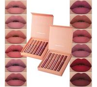 Matte Liquid Lipstick Set - 6 Colors A/B Collection,Instant Fusion Embrace the 2-in-1 Charm,Moisturizing Lip Gloss Kit,Non-Fading,Non-Drying (A+B)