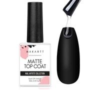 Matte Top Coat Vernis Semi Permanent Vernis À Ongles Gel,10ML No Wipe Mat Top Coat Soak-Off UV/LED Nail Art Manucure Pédicure pour