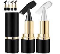 Matte Waterproof & Smudge Proof Eyeliner, EverGlider 4-Color Gel Eyeliner Pencil Set - Black Brown Silver Grey Waterproof Eye Liner Crayons for Natural or Smokey Makeup (2Pcs-A)