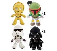Mattel Assortiment de 6 Peluches Star Wars Basic 20 cm