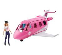 Barbie Coffret poupée Pilote – Avion de rêve, mobilier, plus de 15 accessoires – GJB33