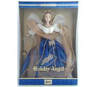 MATTEL BARBIE ANGE DE NOEL - holiday angel - robe de bal bleu et doré collection 2000