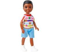 Barbie Poupée Chelsea 15 Cm avec Ses Amis, Petite Poupée avec Robe Bleue À Imprimé Fleurs Amovible Et Chaussures, À Collectionner, Jouet Enfant, De 3 À 7 Ans, HNY58