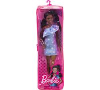 Barbie Fashionistas poupée Mannequin #146 avec prothèse de Jambe, 2 nattes torsadées et Une Robe à imprimé étoiles, Jouet pour Enfant, GYG09