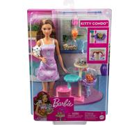 Barbie Coffret Poupée Mannequin L’Arbre À Chat Avec Poupée Brune, 1 Chat, 4 Chatons, Arbre À Chat À 4 Niveaux Et Cachette, Avec Accessoires, Jouet Enfant, A Partir De 3 Ans, HHB70