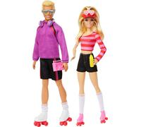 MATTEL Barbie poupée Fashion + Ken sur patins à roulettes HXK90