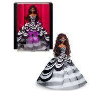 Mattel Barbie Signature 65e anniversaire poupée de collection avec cheveux bruns et robe noire et blanche