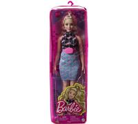 Barbie Poupée Mannequin Fashionistas 202 avec Habillage et Accessoires, Blonde, morphologie Ronde, Tenue Girl Power, Jouets pour Enfants, Jouet Enfant, Dès 3 Ans, HJT01