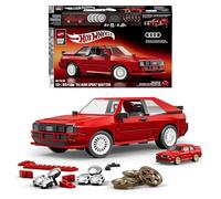 Mattel Brick Shop Hot Wheels Coffret de Construction Audi Sport Quattro 1984 série Elite, 864 pièces, détails réalistes, collectionneurs Adultes et Enfants dès 10 Ans, JLK39