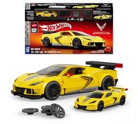 Mattel Brick Shop Hot Wheels Coffret de Construction Corvette C8.R de 2020 série Elite, 261 pièces, détails réalistes, Autocollants personnalisés, collectionneurs Adultes et Enfants dès 10 Ans, JKR19