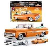 Mattel Brick Shop Hot Wheels Coffret de Construction Custom Chevy Pickup 1962 de Mattel Brick Shop, série Elite avec 858 pièces, pour les collectionneurs adultes et enfants à partir de 10 ans, JFT20