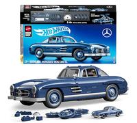 Mattel Brick Shop Hot Wheels Coffret de Construction Mercedes-Benz 300 SL Série Premium avec 1 600 pièces, détails réalistes et pièces métalliques, pour les collectionneurs, HWW25