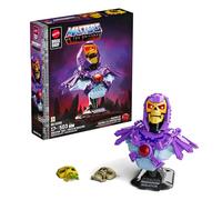 Mattel Brick Shop Maîtres de l’Univers Skeletor Buste Set de Construction | 503 pièces, 3 plaques de visage, brique lumineuse, à construire et exposer, adultes 17+, JNH52