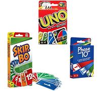 Mattel Card Game Set (Skip Bo, UNO & Phase 10)