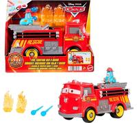 Mattel Camion de pompier Cars Disney Pixar Rouge – Guido, 2 cibles & 2 projectiles d'eau
