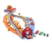 Mattel Cars Coffret Piste de Course Rescue Road Course de Radiator Springs avec Flash McQueen, Chicks Hicks et 2 véhicules Pitty, 2 façons de jouer, JFL57