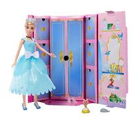Mattel Disney Princesses Disney Cendrillon Royal Fashion Reveal Poupée et ami avec 12 éléments d’habillage et accessoires surprises, jouet inspiré du film Disney, cadeau pour enfants, JCR96