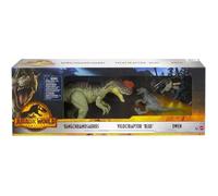 MATTEL - Coffret 3 Figurines Jurassic World - Owen Dinosaures Yangchuanosaurus et Blue
