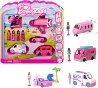 Mattel Coffret Mini BarbieLand 4 poupées et 4 véhicules
