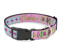 Mattel Collier pour Chien avec Boucle en Plastique Motif icônes Roses Multicolores 33 à 43 cm 3,8 cm de Large