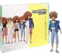 Mattel Creatable World Poupée à Personnaliser aux Cheveux Blonds Frisés, Vêtements et Accessoires, Jouet Créatif pour Enfants à Partir de 6 Ans, GGG56