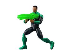 Mattel DC Premier Figurine articulée Green Lantern John Stewart Série 2, Super-héros, 22 Points d’Articulation, 2 Blasters et Gant, JNF58