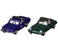 Mattel DHL13 Lot de 2 protagonistes Cars Brent Mustangburger & David Hobbscapp, modèles/Couleurs Assorties, 1 pièce