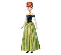 Mattel Disney Anna Poupée Chantante La Reine des Neiges avec tenue emblématique et chanson « Le Renouveau » du film Disney La Reine des Neiges en langues: Anglais, Français, Allemand, Italien, JDL59