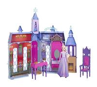Mattel Disney Château d'Arendelle La Reine des Neiges Maison de poupée (+60 cm) avec poupée Elsa, 4 zones de jeu et 15 meubles et accessoires tirés du film La Reine des Neiges 2, HPT22