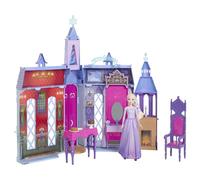 Mattel Disney Château d’Arendelle La Reine des Neiges Maison de poupée (+60 cm) avec poupée Elsa, 4 zones de jeu et 15 meubles et accessoires tirés du film La Reine des Neiges 2, HLW61