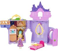 Mattel Disney Coffret La Tour de Raiponce Histoires à Empiler avec petite poupée Raiponce, figurine de Pascal et 7 accessoires, jouet inspiré du film, JDP61